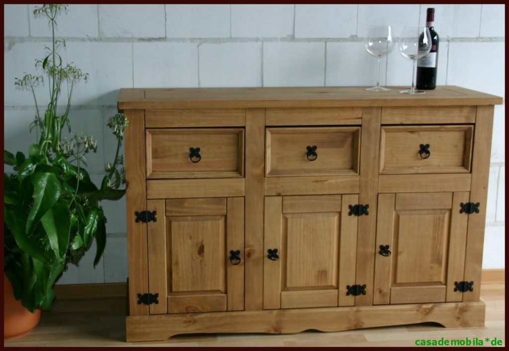 Massivholz sideboard Anrichte Mexico Kommode Holz Anrichte Pinie massiv antik